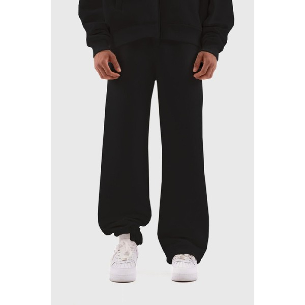 Flaw Atelier Ayarlanabilir Paça Basic Siyah Baggy Eşofman Erkek Eşofman Fiyatı