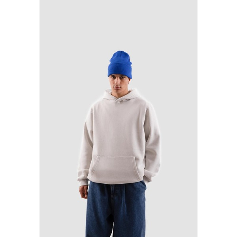 Flaw Basic Buz Gri Oversize Hoodie Erkek Sweatshirt Fiyatı