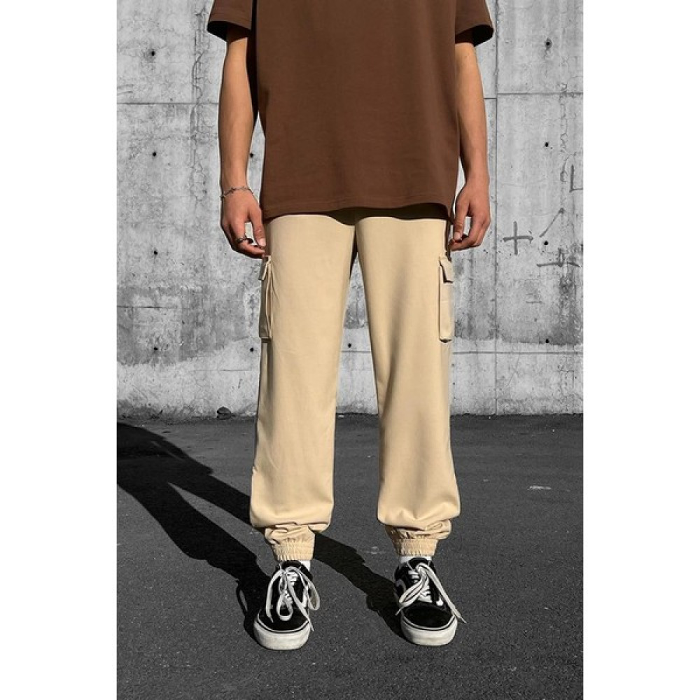 Flaw Cep Detaylı Bej Jogger Pantolon Erkek Pantolon Fiyatı