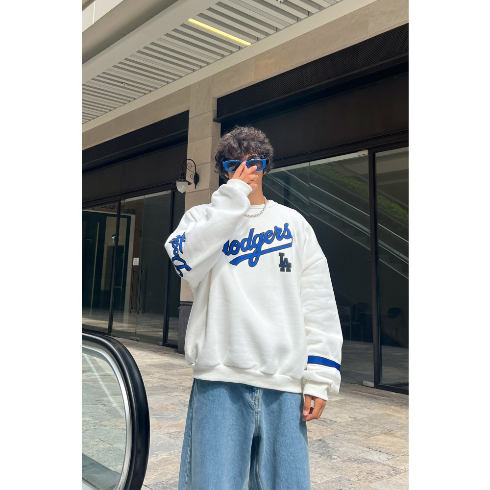 Flaw Wear Dodgers Baskılı Oversize Sweatshirt STD Beden Bayan Sweatshirt Fiyatı