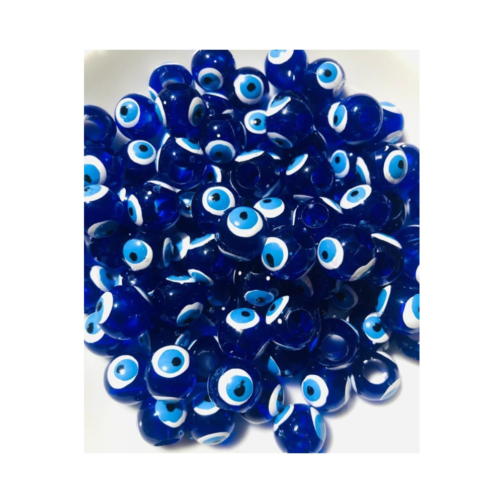 Flea Market 50 Adet Danagöz Nazar Boncuğu - 10 Mm - ( Geniş Delikli ) Diğer Fiyatı