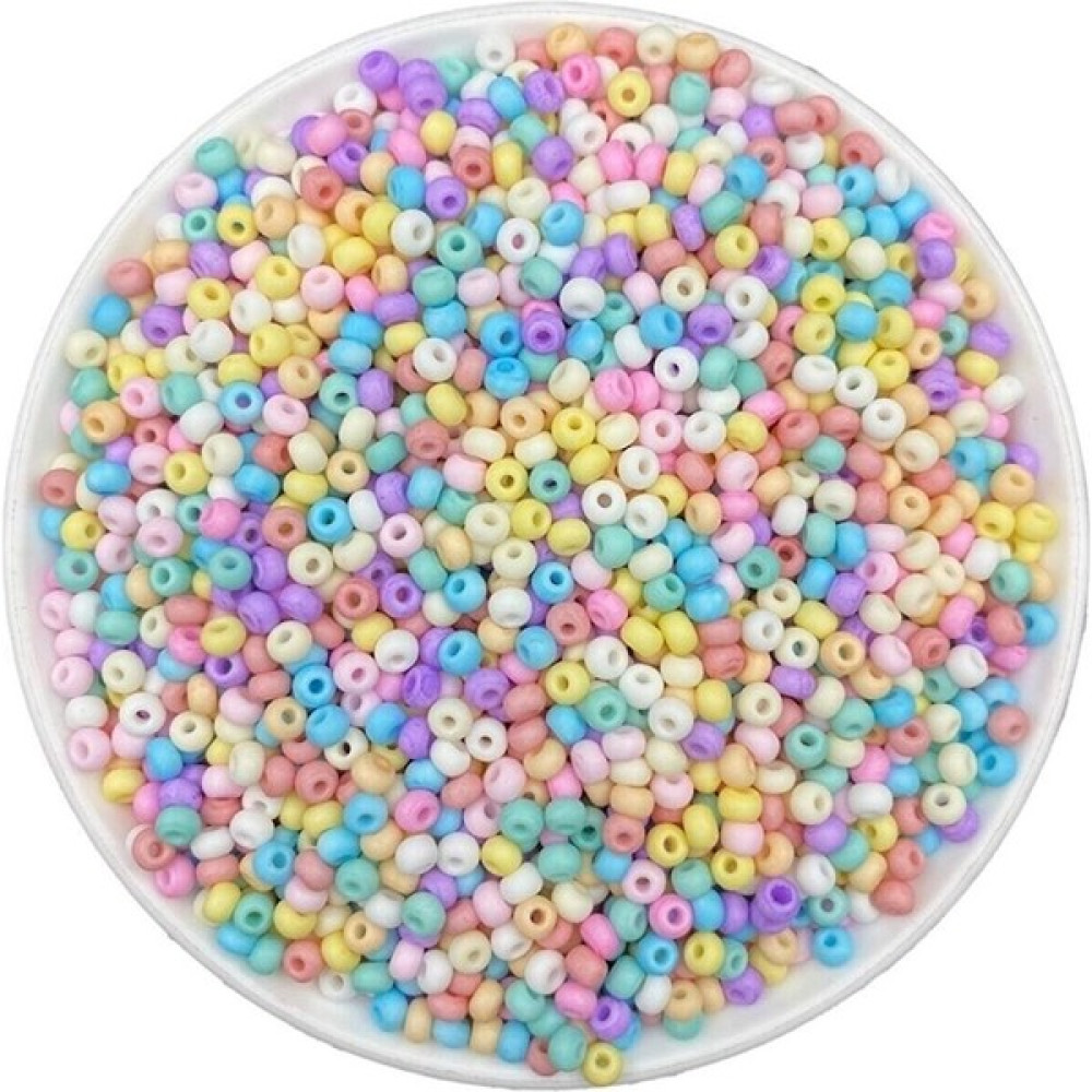 Flea Market 50GR Karışık Pastel Renkli Asmara Mat Kum Boncuk, Cam Kum Boncuk,takı Yapım Boncuğu (50GR,~700 Adet) Oyun & Hobi Fiyatı