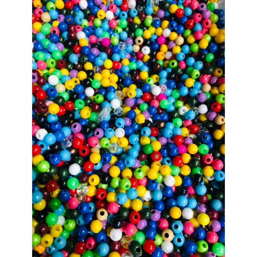 Flea Market 6mm Karışık Renk Plastik Boncuk - 500 Adet - Renkli Oyun & Hobi Fiyatı