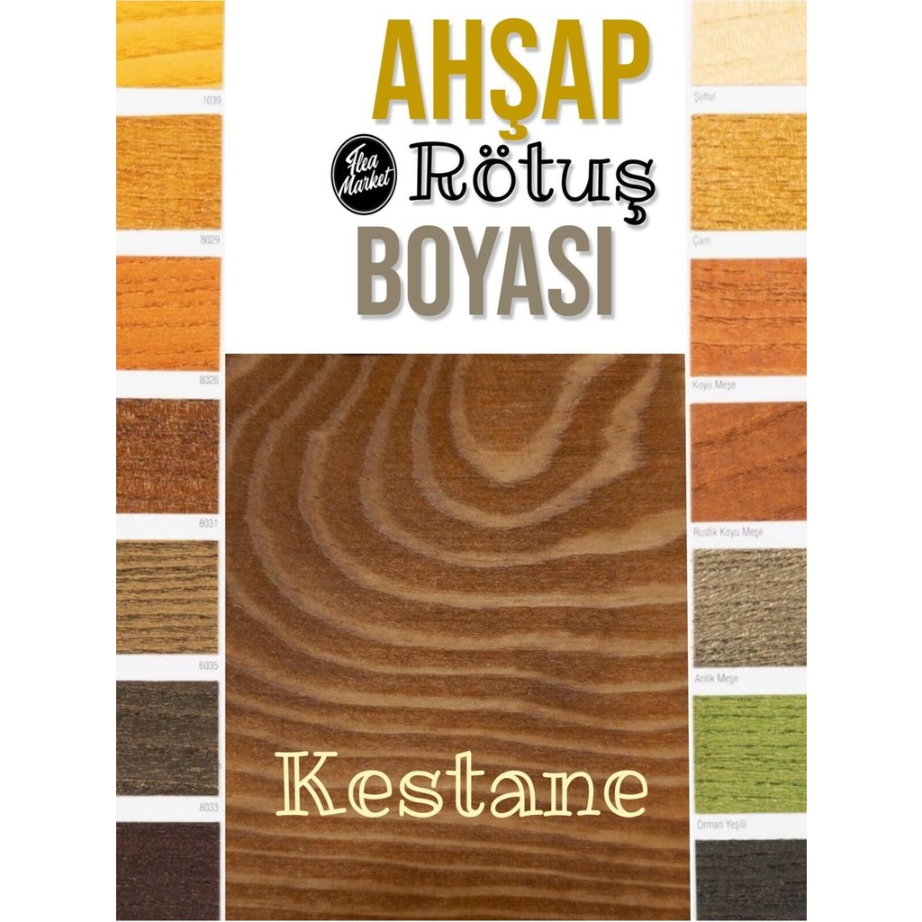 Flea Market Ahşap Rötuş Boyası - Kestane - 25ML , Fırçalı Cam Şişede Mobilya Masa Sandalye Sehpa Çizik Onarıcı Standart Sandalye Fiyatı
