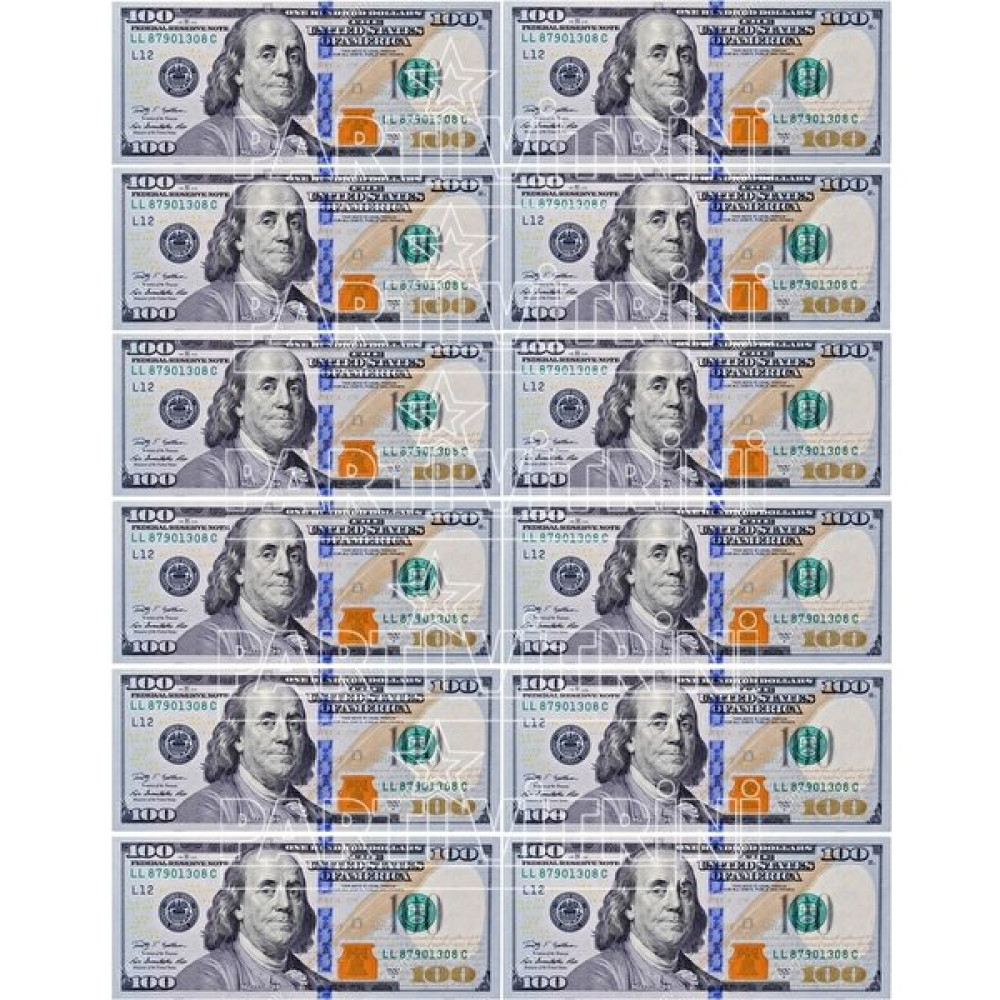 Flex 100 Dolar Banknot Temalı Yenilebilir Resimli Pasta Kurabiye Üstü Gofret Plaka Baskısı - Beyaz Fotokopi Kağıdı Fiyatı