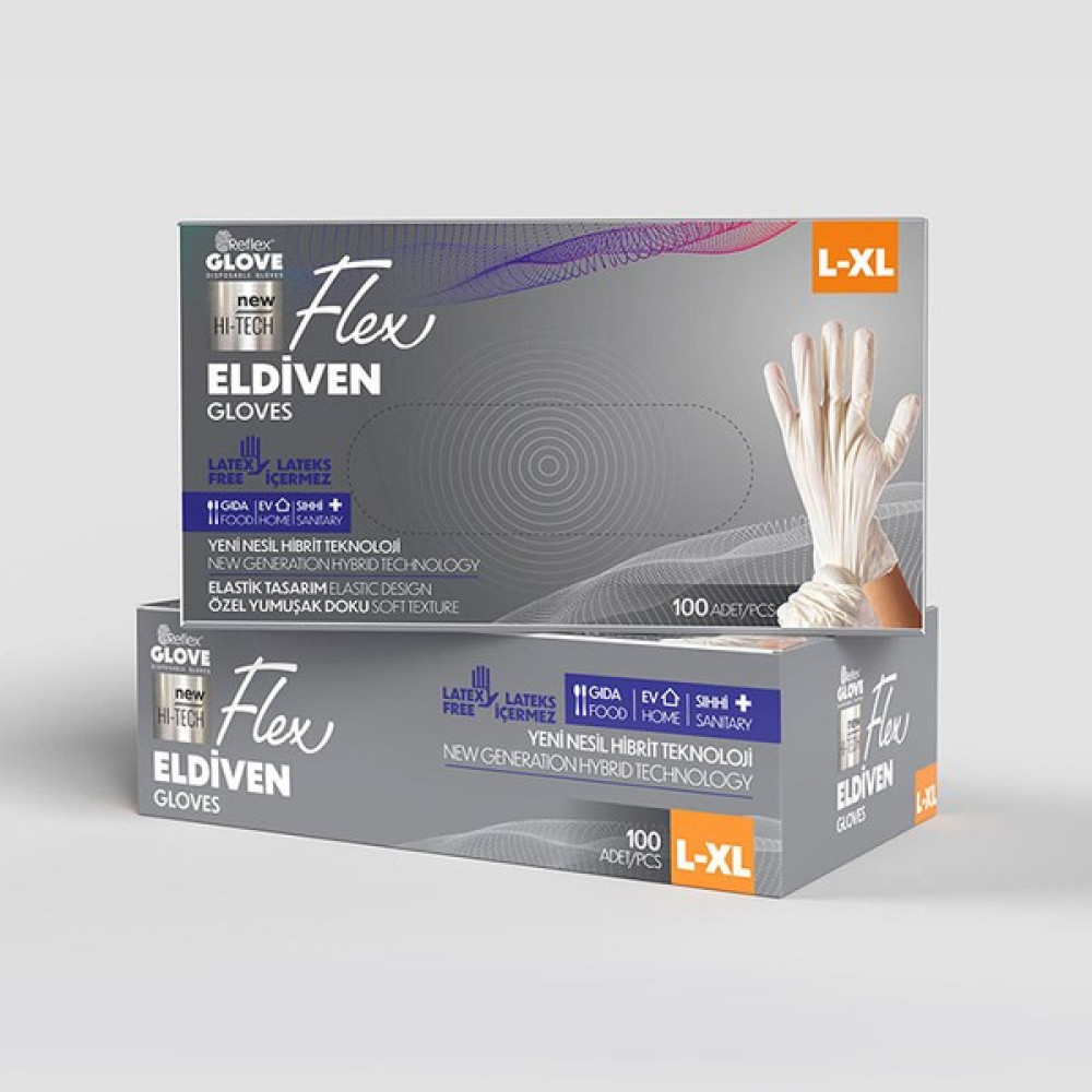 Flex Hi-Tech Eldiven L Beden Beyaz (20 Paket) 1 Koli Oto Boyaları Fiyatı