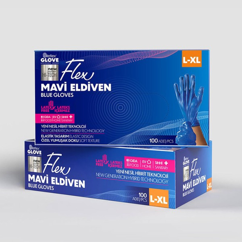 Flex Hi-Tech Eldiven L Beden Mavi 1 Paket Oto Boyaları Fiyatı