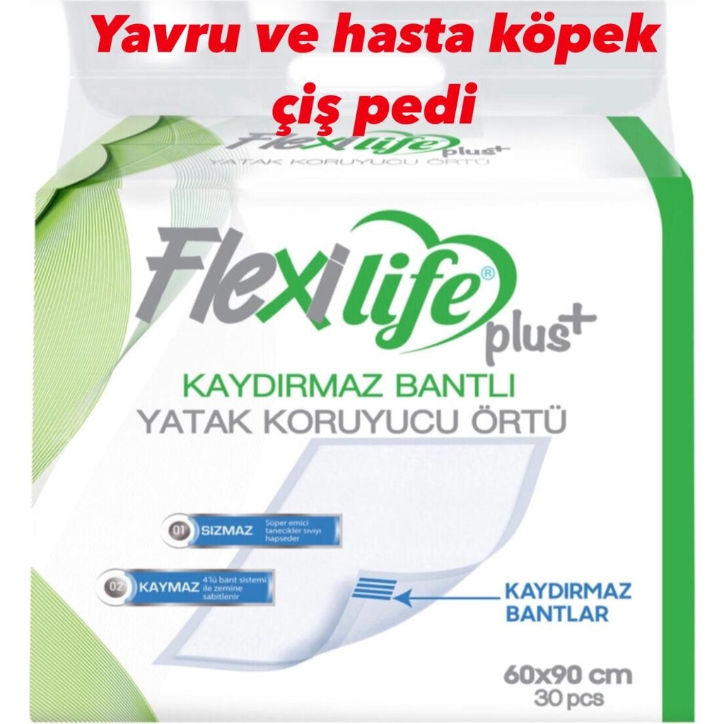 Flexi Life Kaydırmaaz Bantlı Köpek Çiş Pedi 60X90 30 Lu - Beyaz Diğer Fiyatı
