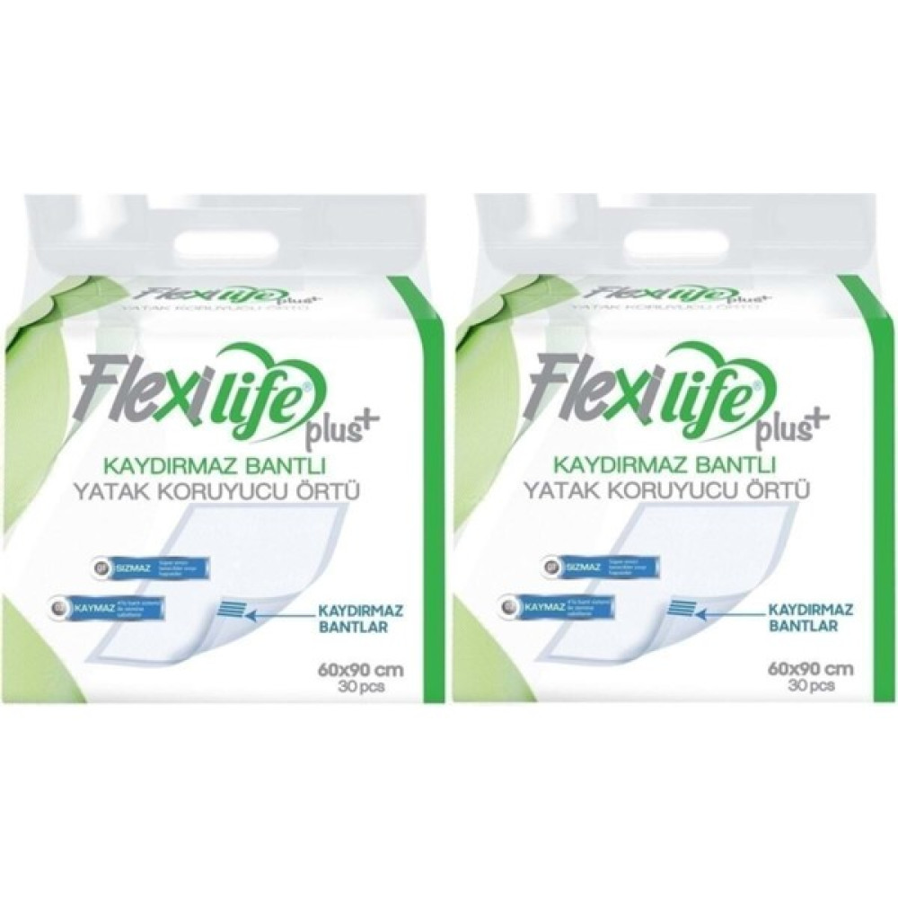 Flexi Life Kaydırmaz Bantlı Kedi Köpek Çiş Pedi 30'lu 2 Paket 60X90CM Evcil Hayvan Ürünleri Fiyatı