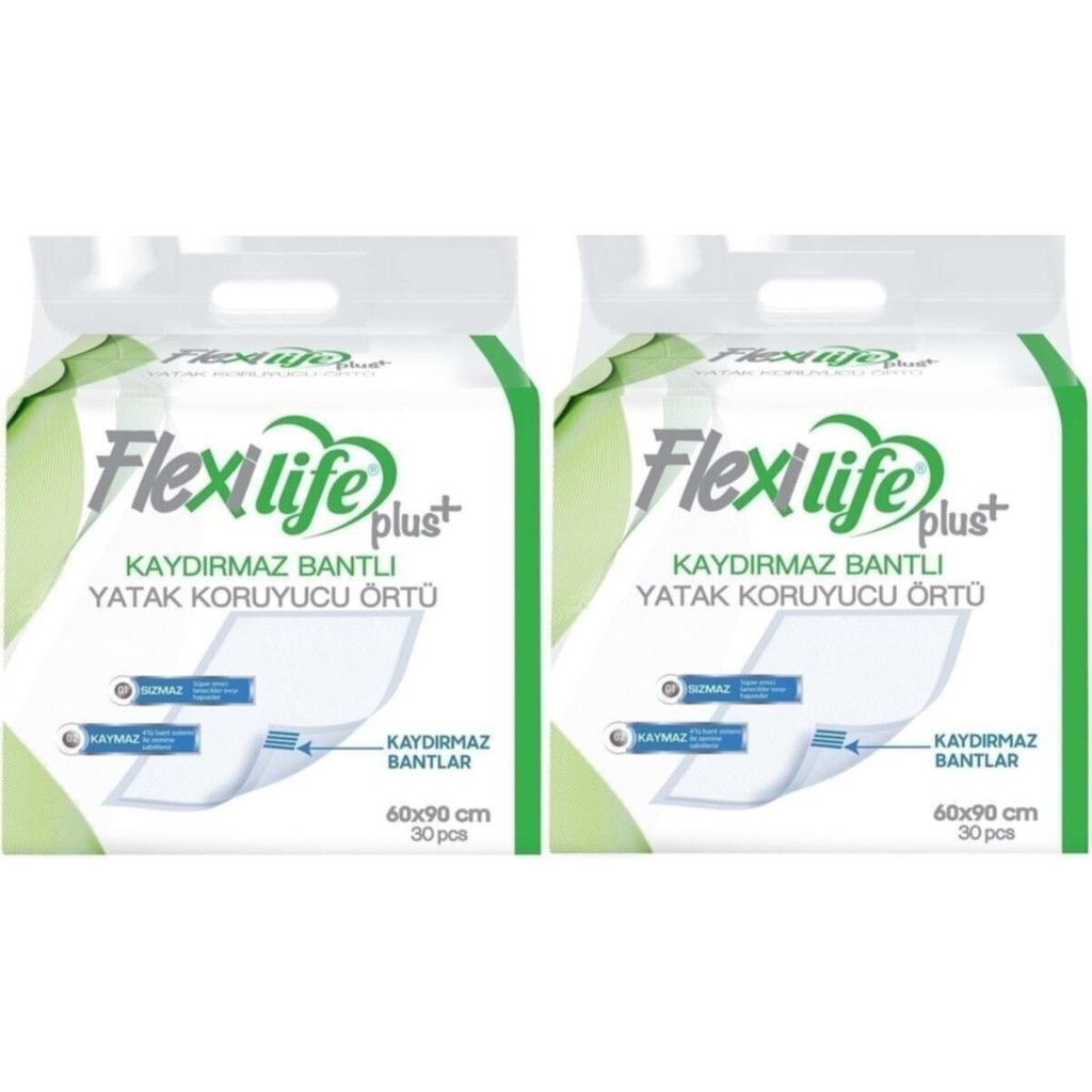 Flexi Life Kaydırmaz Bantlı Kedi Köpek Çiş Pedi 30'lu 2 Paket 60X90CM Evcil Hayvan Ürünleri Fiyatı