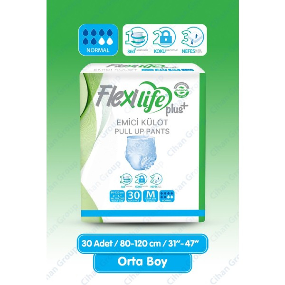 Flexi Life Ped Emici Külot Yetişkin Hasta Bezi Medium Boy 30 Kulanım - M Hasta Bezleri ve Temizliği Fiyatı