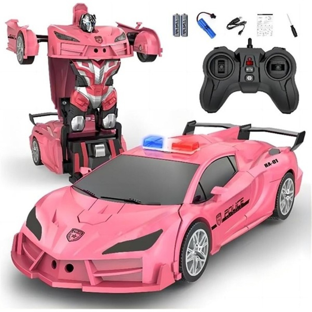 Flexible1 Uzaktan Kumandalı Araba - Robot Rc Arabaları Dönüştürün, Bir Düğme Deformasyonu ve 360 ° Dönme Drift, 6+ Yaş Üzeri Kızlar Için Pembe Rc A... Diğer Fiyatı