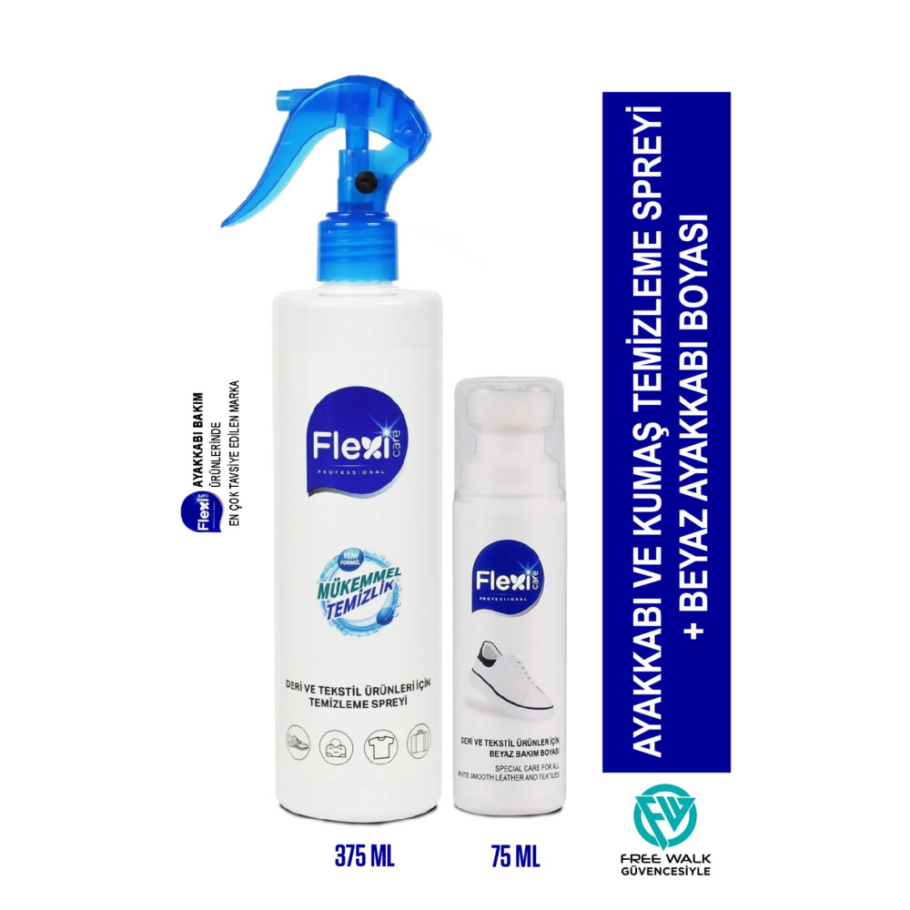 FLEXİCARE Ayakkabı Ve Kumaş Temizleme Spreyi 375 Ml + Beyaz Ayakkabı Boyası 75 Ml Deterjan ve Temizlik Ürünleri Fiyatı