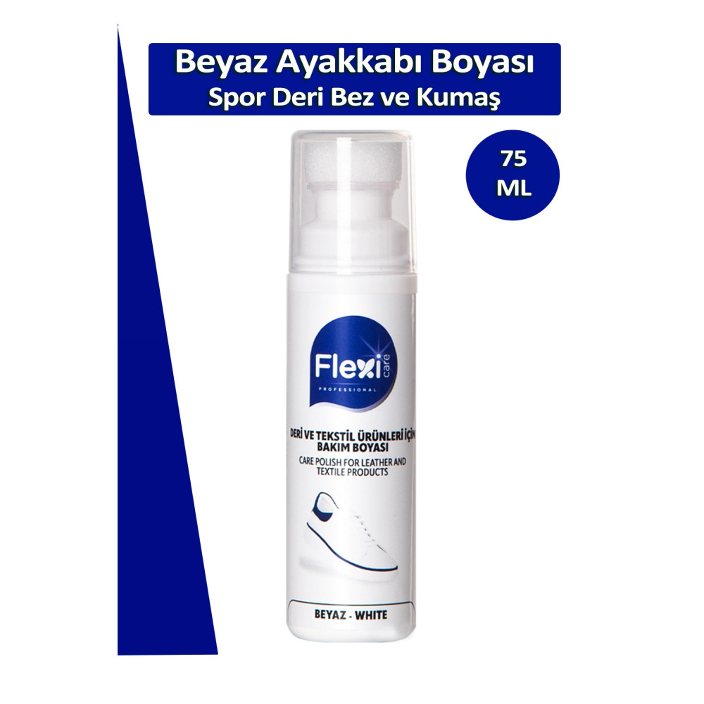 FLEXİCARE Beyaz Spor Deri Bez Ve Kumaş Ayakkabı Boyası 75 ml Deterjan ve Temizlik Ürünleri Fiyatı