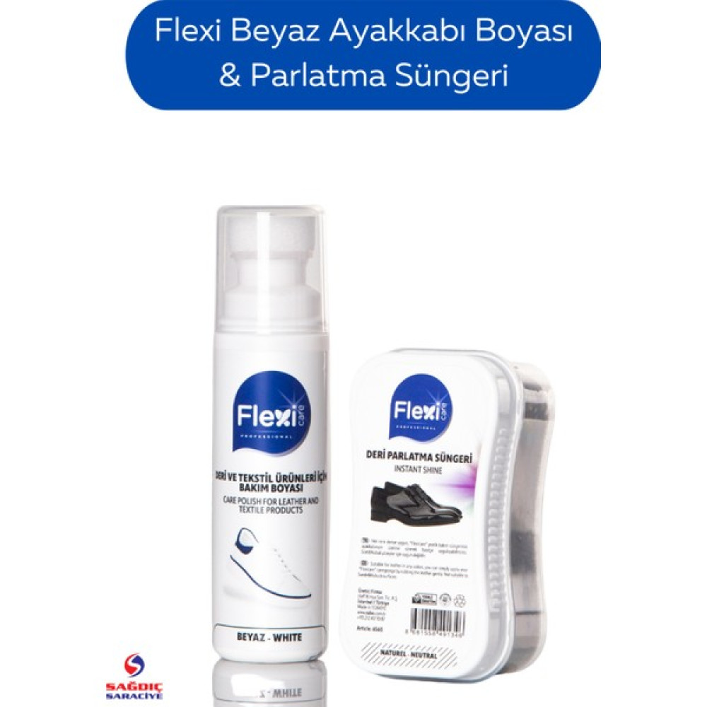 Flexicare Flexi Beyaz Ayakkabı Boyası & Naturel Ayakkabı Parlatma Süngeri Ayakkabılar ve Çantalar Fiyatı