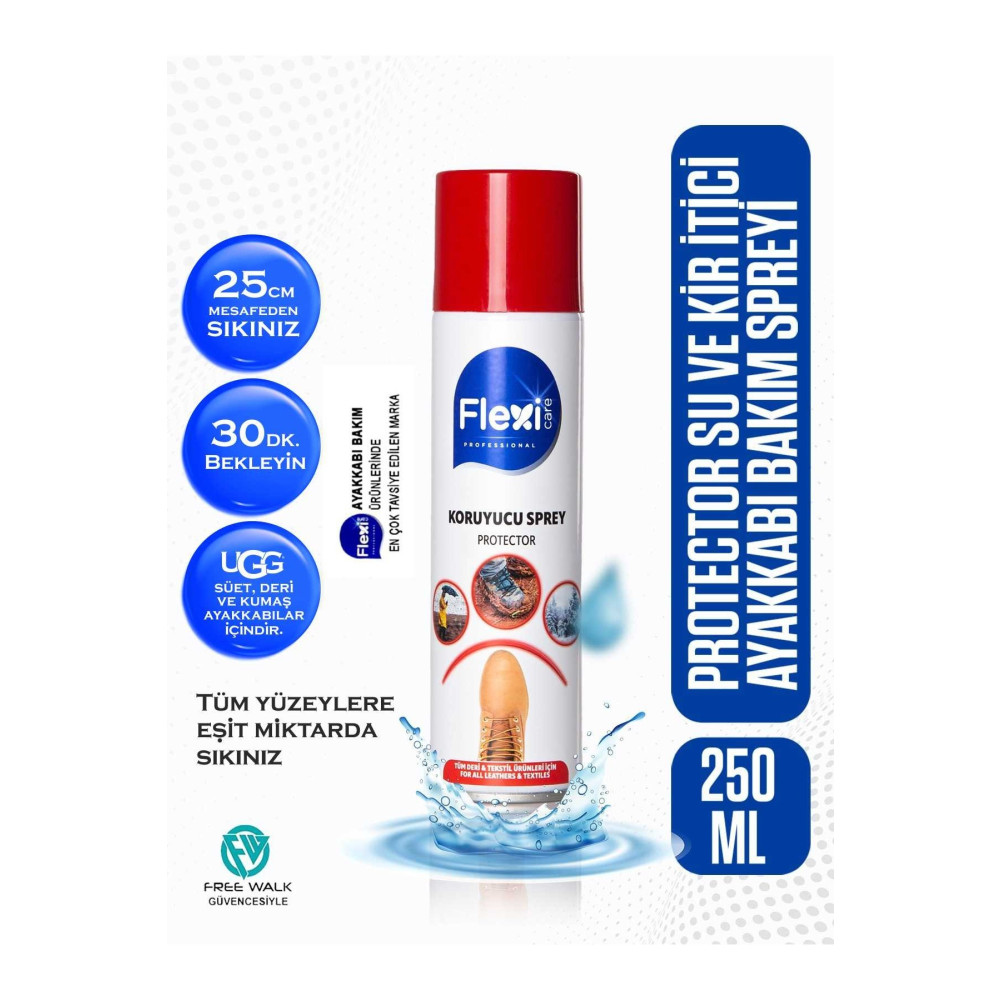 FLEXİCARE Protector Su Ve Kir Itici Ayakkabı Bakım Spreyi 250 ml Flx-6050 Deterjan ve Temizlik Ürünleri Fiyatı