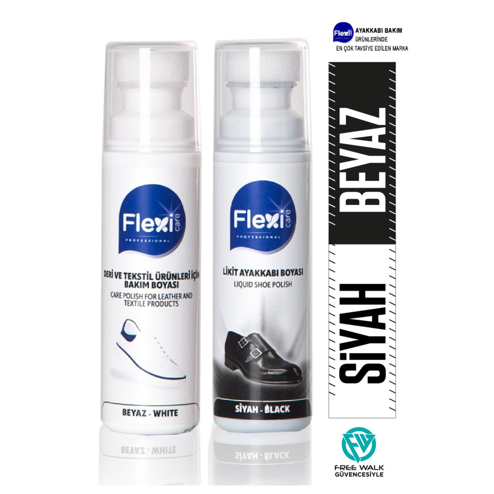 FLEXİCARE Siyah - Beyaz Aşkı Spor Beyaz Deri Ve Kumaş Beyaz Ayakkabı Boyası Bakımı 75 ml Deterjan ve Temizlik Ürünleri Fiyatı
