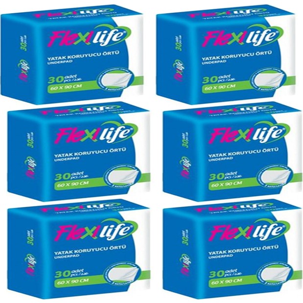 Flexilife 60X90 Cm Yatak Koruyucu Örtü 30X6 180 Adet Alez / Yatak Koruyucu Fiyatı