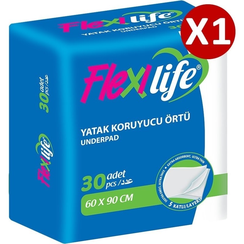 Flexilife Köpek Çiş Pedi Yatak Koruyucu 60X90CM 30LU 1 Paket 30 Adet Alez / Yatak Koruyucu Fiyatı