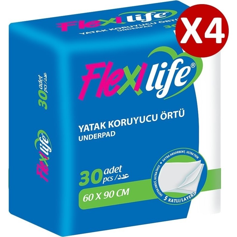 Flexilife Köpek Çiş Pedi Yatak Koruyucu 60X90CM 30LU 4 Paket 120 Adet Evcil Hayvan Ürünleri Fiyatı