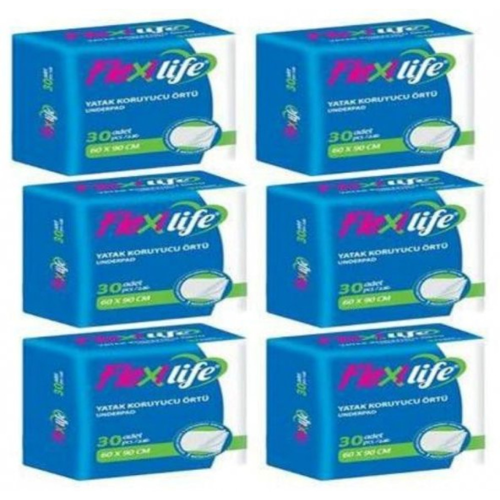 Flexilife Yatak Koruyucu Ortu 60X90 30Lu 6 Paket / 180 Adet Hasta Bezleri ve Temizliği Fiyatı