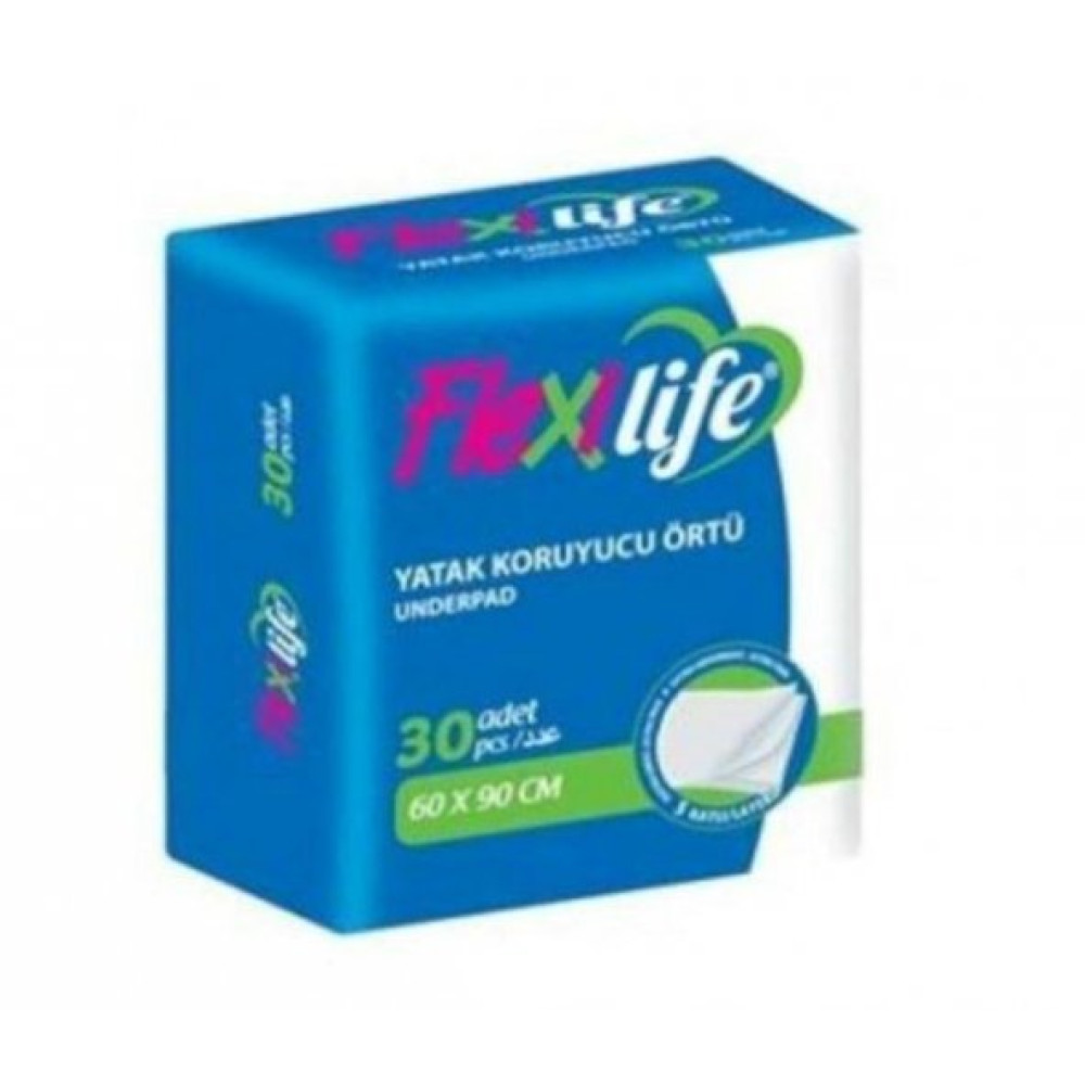 Flexilife Yatak Koruyucu Ortu 60X90 Cm 30Lu Paket Hasta Bezleri ve Temizliği Fiyatı