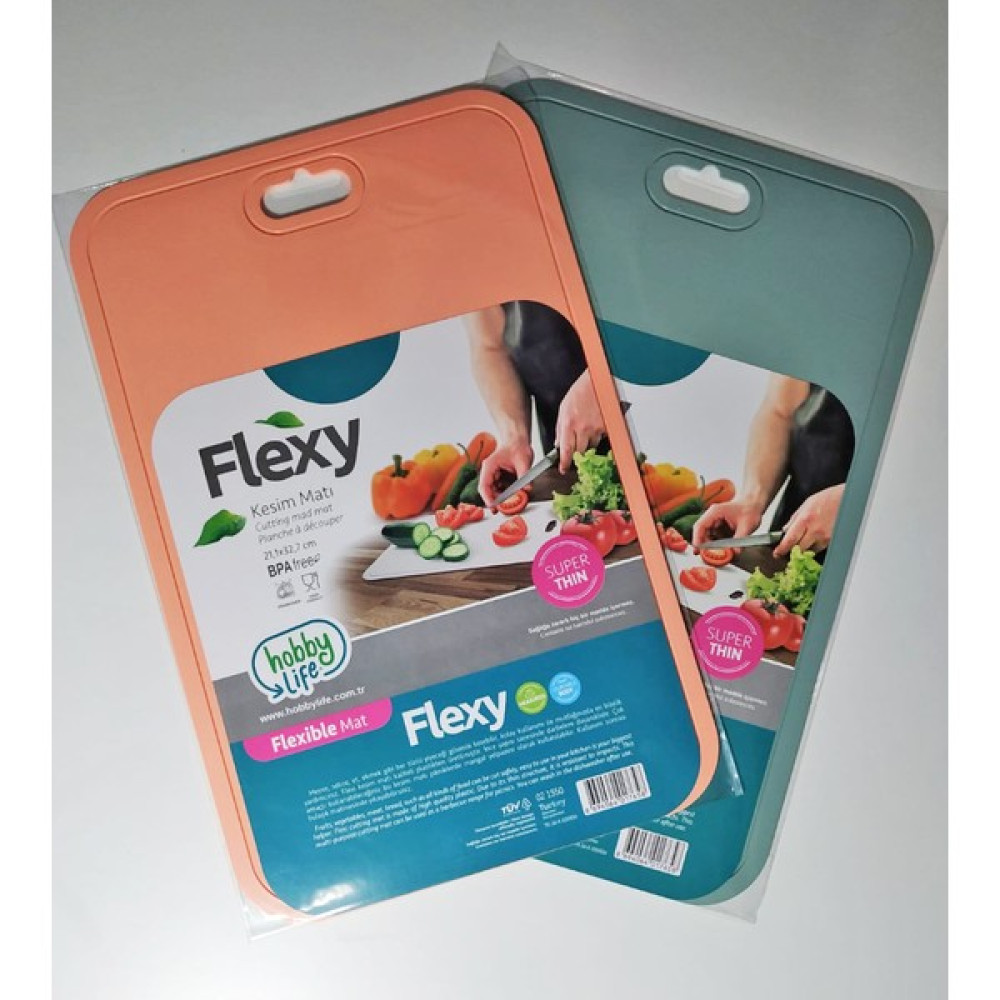 Flexy Bükülebilir 2'li Kesme Tahtası Matı - Turuncu Kesme Tahtaları / Kesim Tablaları Fiyatı