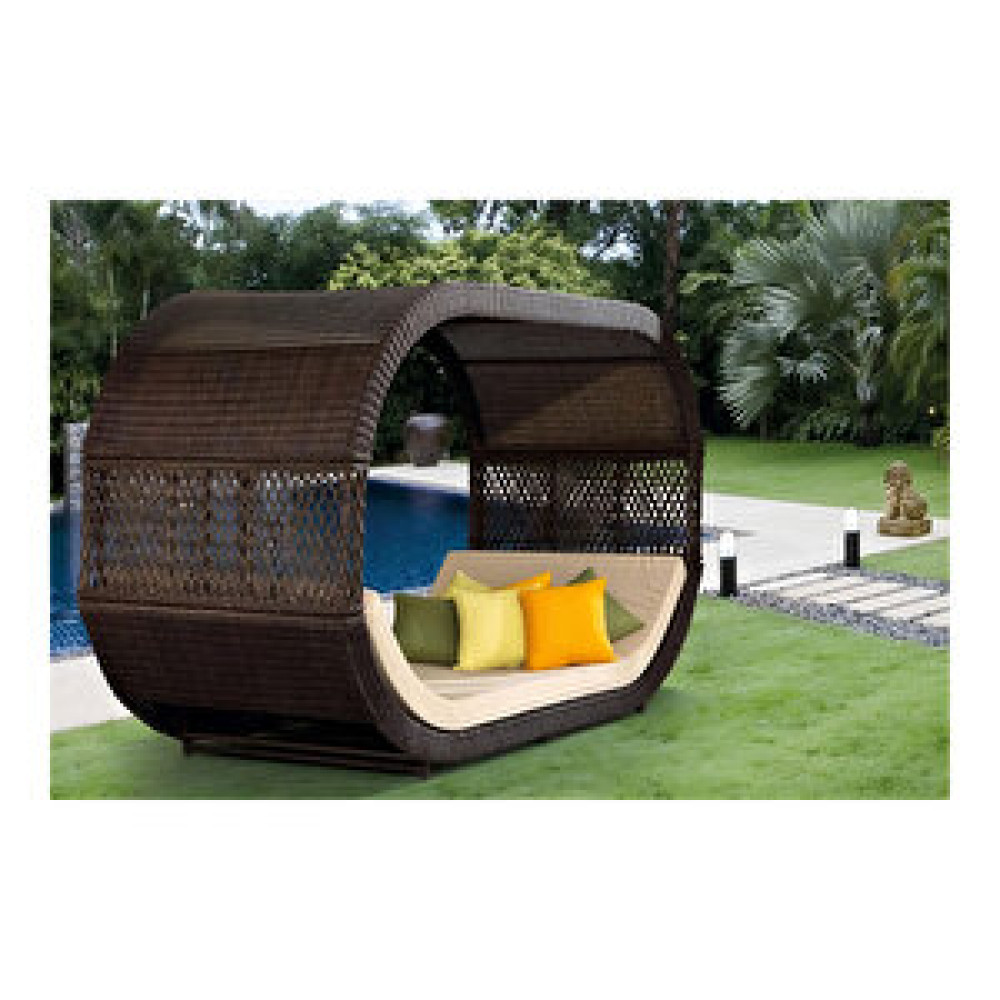 Flexy Romantica Daybed Üçlü Bahçe Koltuğu Kahverengi Şezlong Fiyatı