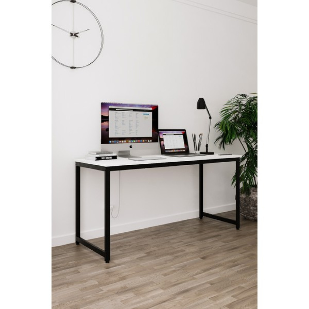 Flinder Çalışma Masası Bilgisayar Masası Ofis Masası 60 x 160 cm - Beyaz - 60X160 Cm Çalışma Masası Fiyatı