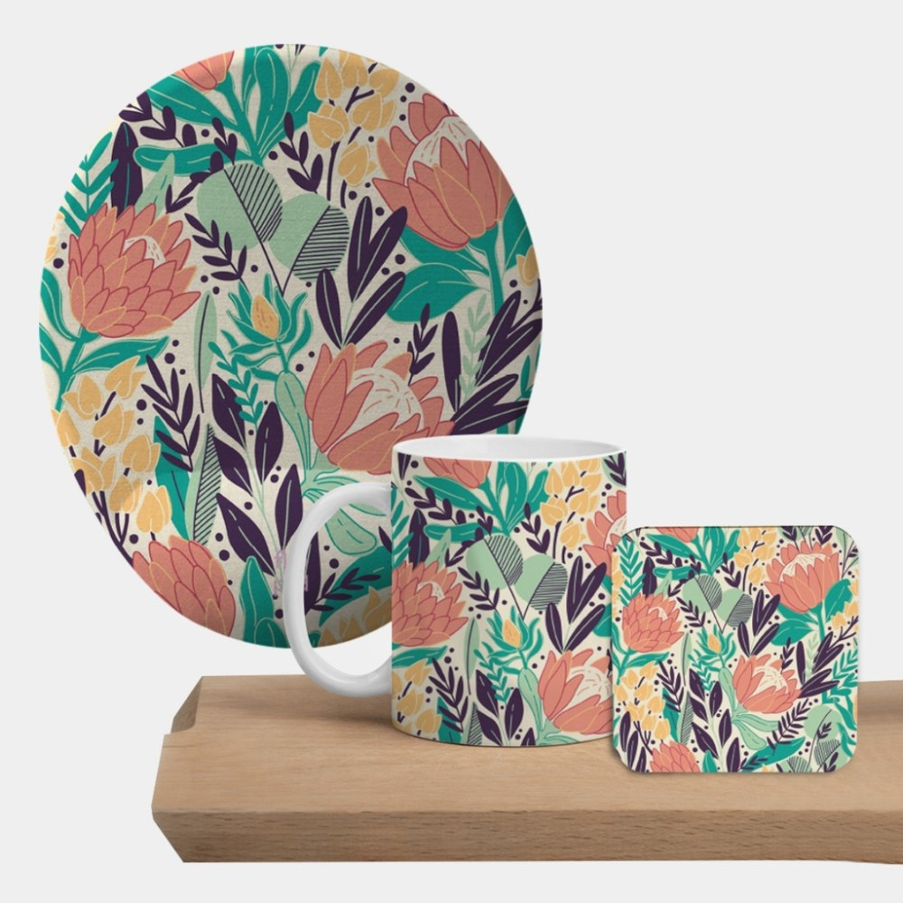 Flipped Tulip Flowers Mousepad, Kupa ve Bardak Altlığı Seti Mouse Pad Fiyatı