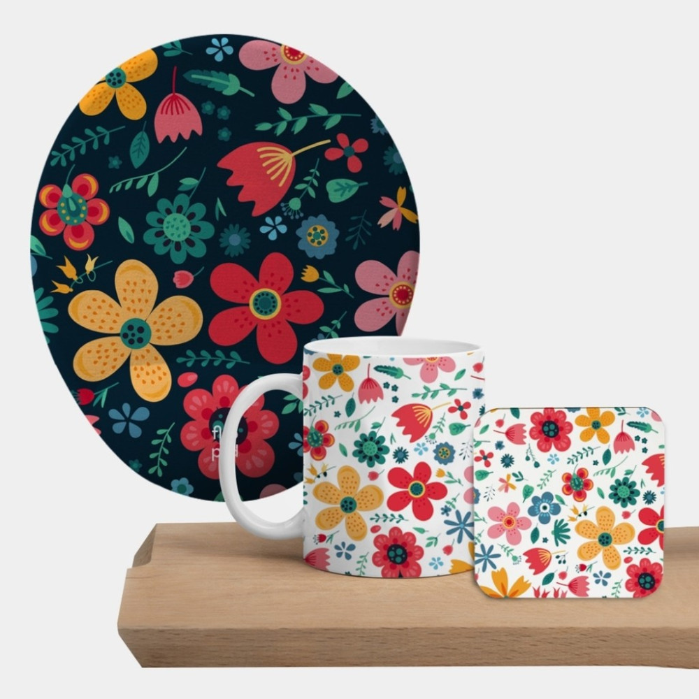 Flipped Yr Flowers Mousepad, Kupa ve Bardak Altlığı Seti Mouse Pad Fiyatı