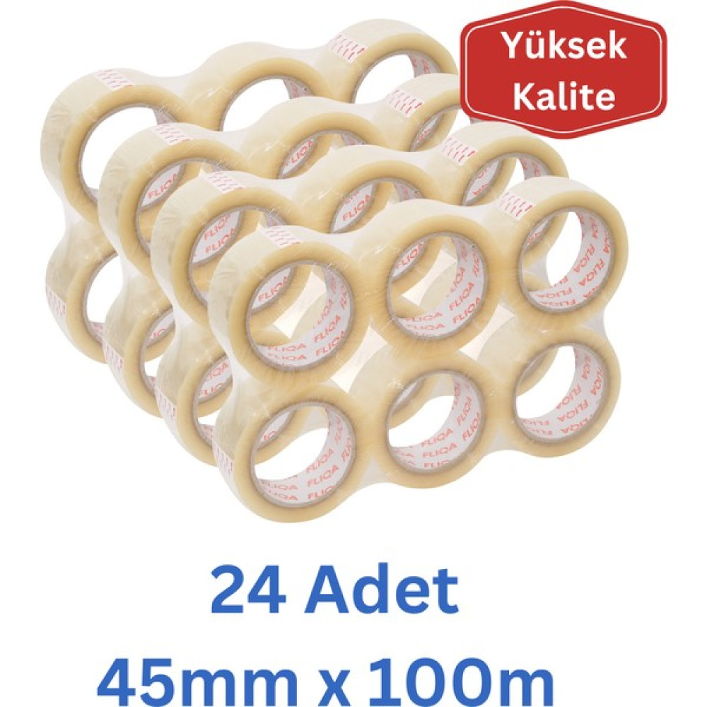 Fliqa 2011 Hotmelt Koli Bantı Şeffaf - 45MM x 100M - 24 Adet Bant Fiyatı