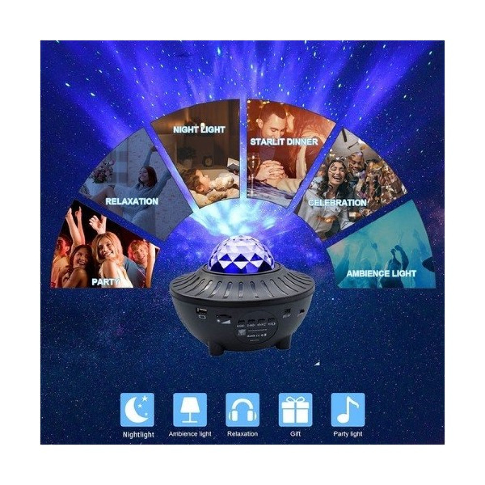 Flix Tech LED Galaxy Yıldızlı Gece Projektörü Disko Parti Işığı - Renkli Gece Lambası Fiyatı