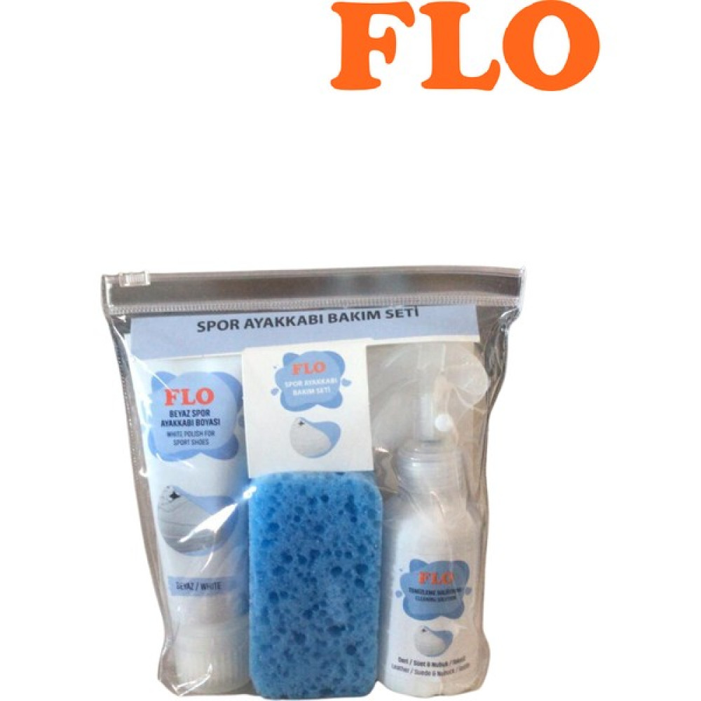 FLO 3 'lü Ayakkabı Bakım Seti / Beyaz Spor-Günlük Ayakkabı Boyası/ Temizleme Solüsyonu/temizleme Süngeri Kadın Ayakkabıları Fiyatı