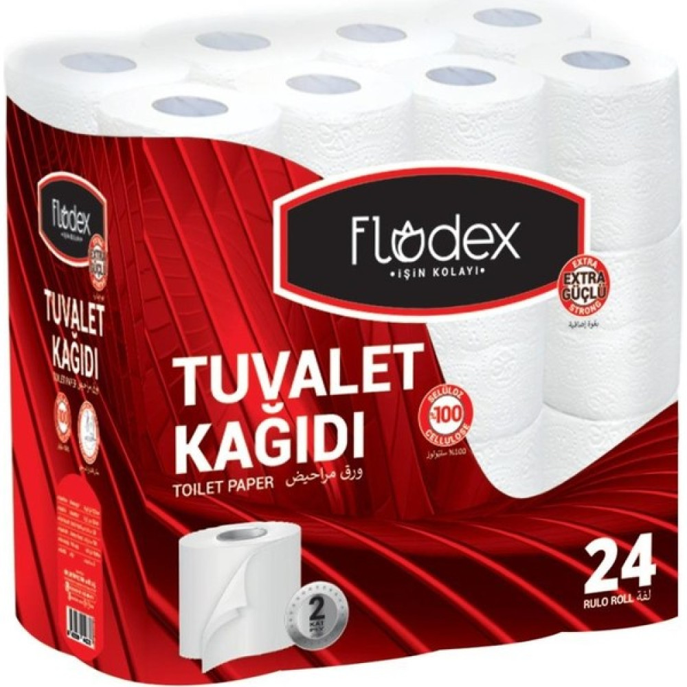 Flodex 24'lü 2 Katlı Tuvalet Kağıdı - Gri Tuvalet Kağıdı Fiyatı