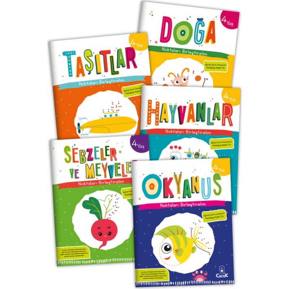 Floki Çocuk 4 Yaş Tanımlayıcı Eğitici Etkinlik “4 Yaş Noktaları Birleştirelim” Eğlenceli Okul Öncesi Set 5 Kitap Okul Öncesi Eğitici & Öğretici Kitaplar Fiyatı