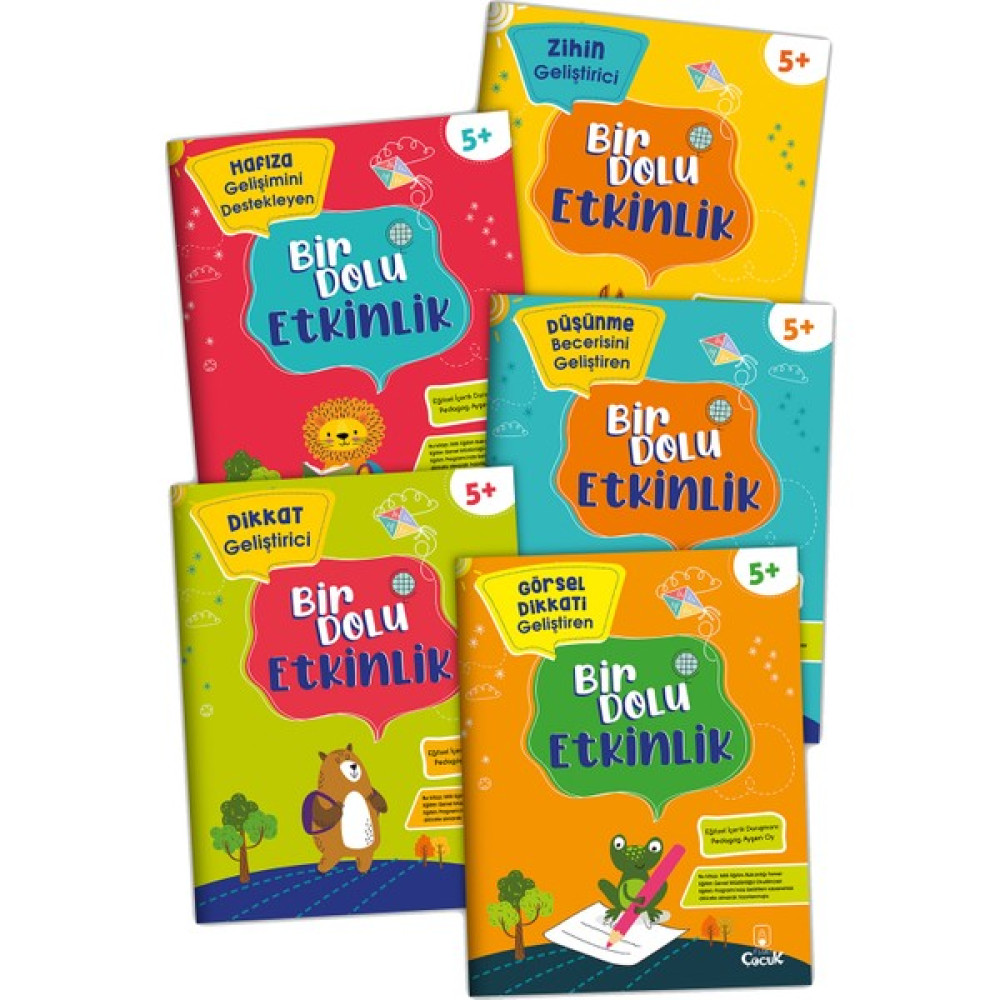 Floki Çocuk 5+ Yaş Bilişsel Gelişimi Destekleyici “Bir Dolu Etkinlik” Eğitici, Eğlenceli Okul Öncesi Set 5 Kitap Okul Öncesi Eğitici & Öğretici Kitaplar Fiyatı