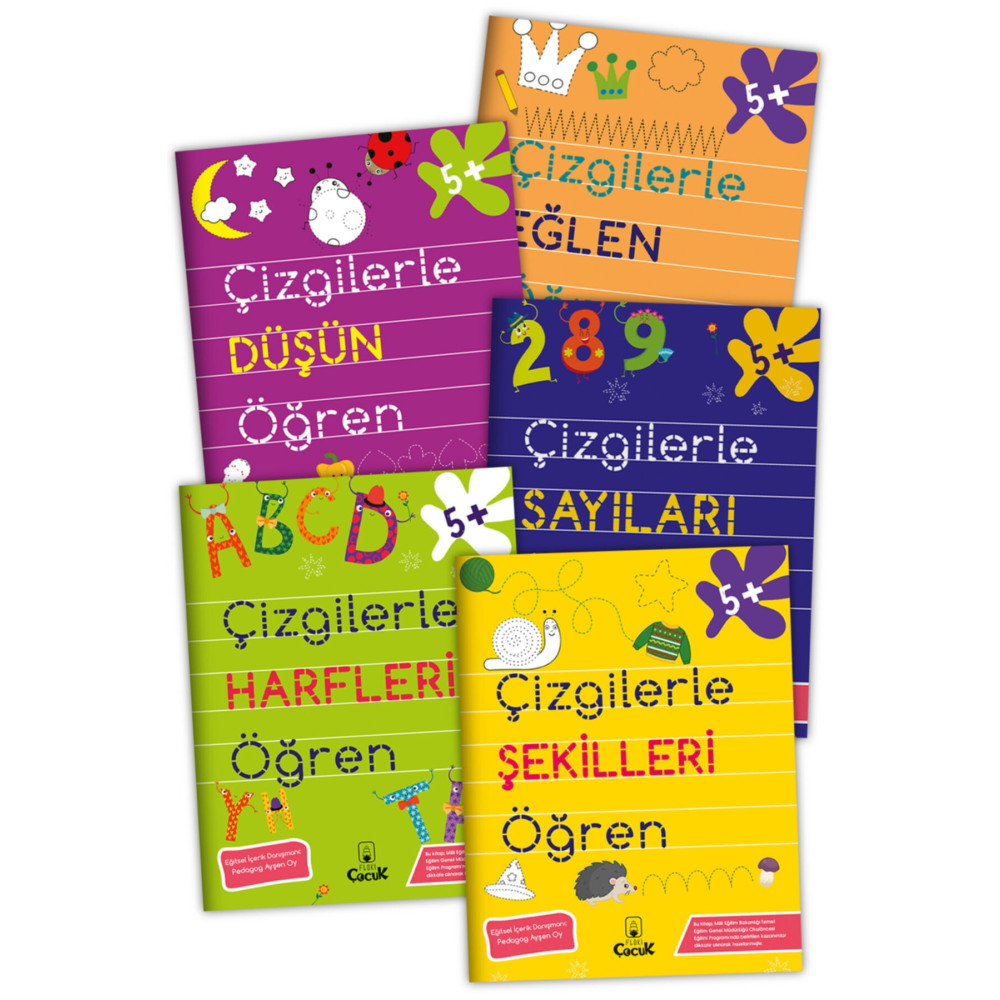 FLOKİ ÇOCUK 5 Yaş Okula Hazırlık Için Eğitici Etkinlikler “çizgilerle Öğren” Eğlenceli Okul Öncesi Set 5 Kitap Aktivite & Eğitici Kitaplar Fiyatı