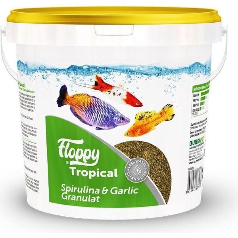 Floppy Tropical Spirulina&garlic Granulat 3kg Oto Boyaları Fiyatı