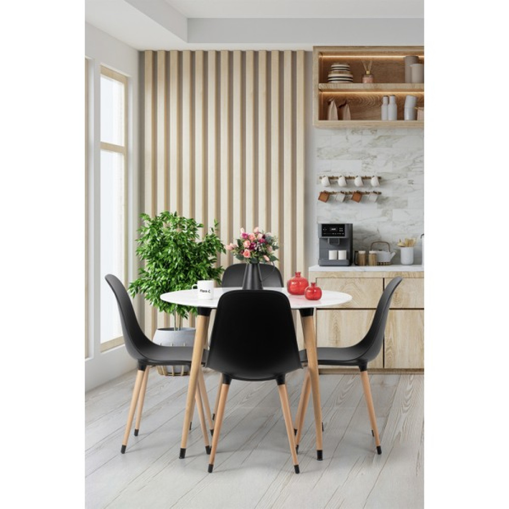Flora Design Atlas 95CM Mdf Yuvarlak Mutfak Masa Takımı / Mutfak Masa Sandalye Takımı /mutfak Masa Takımı Masa - Sandalye Seti / Takımı Fiyatı