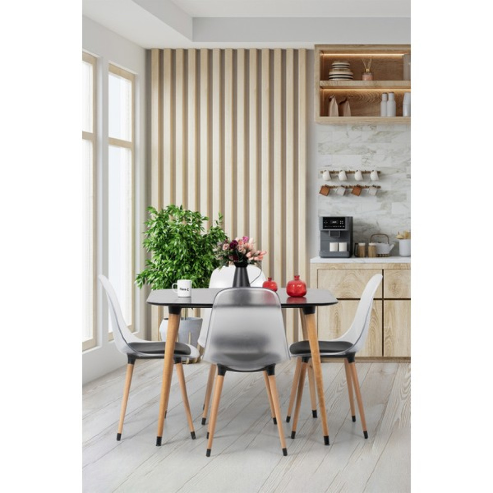 Flora Design Atlas Mdf 100X80 Granit Axen / Mutfak Masa Takımı / 4 Kişilik Mutfak Masası / Masa Sandalye Takımı Masa - Sandalye Seti / Takımı Fiyatı