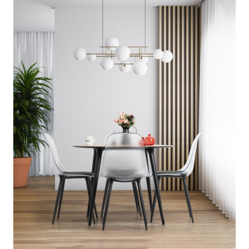 Flora Design Atlas Meşe Mdf 95CM / Mutfak Masa Takımı / 4 Kişilik Mutfak Masası Takımı /yuvarlak Mutfak Masası Masa - Sandalye Seti / Takımı Fiyatı