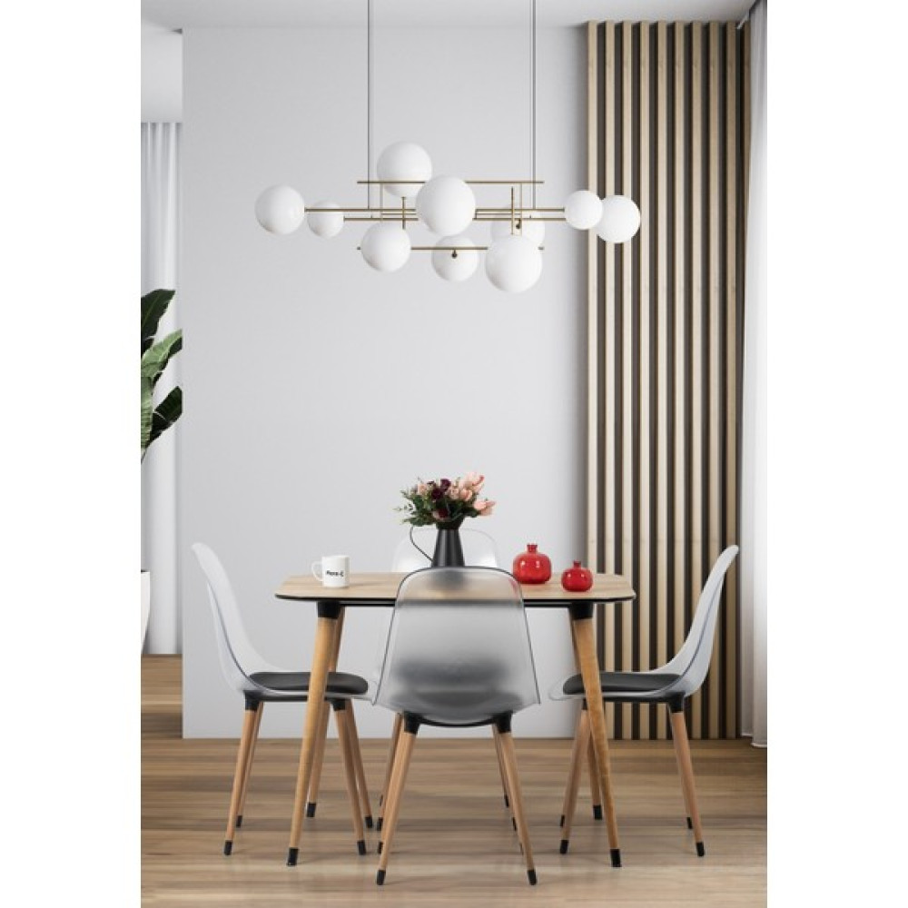 Flora Design Atlas Nuans Mdf 100X80/ Mutfak Masa Takımı / 4 Kişilik Mutfak Masası / Meşe Nuans Masa - Sandalye Seti / Takımı Fiyatı
