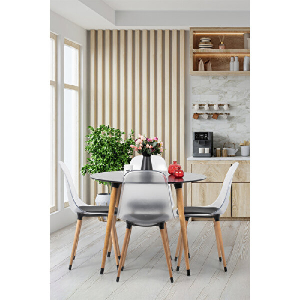 Flora Design Atlas Nuans/ Mdf 95CM / Yuvarlak Mutfak Masası / Yuvarlak Yemek Masası / Yuvarlak Masa Masa - Sandalye Seti / Takımı Fiyatı