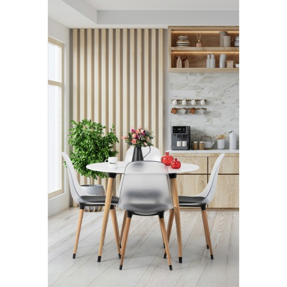 Flora Design Atlas Nuans/mdf 95CM / Yuvarlak Mutfak Masa Takımı / 4 Kişilik Mutfak Masası Takımı Masa - Sandalye Seti / Takımı Fiyatı