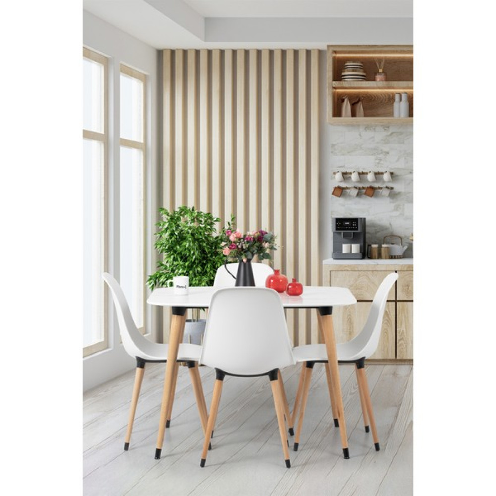 Flora Design Flora Atlas 100X80 Granit Axen / Mutfak Masa Takımı / 4 Kişilik Mutfak Masası / Masa Sandalye Takımı Masa - Sandalye Seti / Takımı Fiyatı