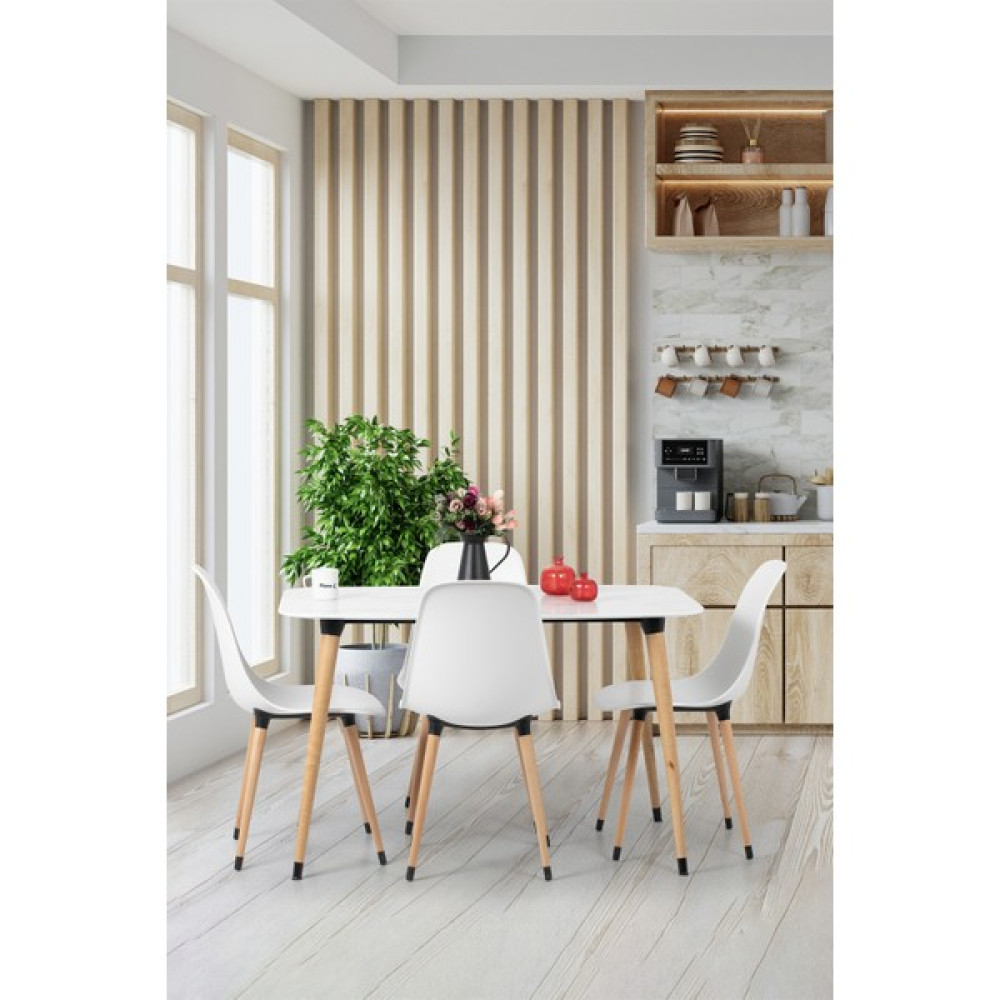 Flora Design Flora Atlas 120X77 Granit Axen/ Mutfak Masa Takımı / 4 Kişilik Mutfak Masası Takımı Masa - Sandalye Seti / Takımı Fiyatı