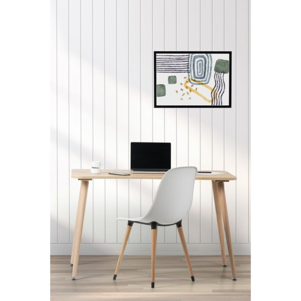 Flora Design Flora Max 120*65 (Meşe) / Çalışma Masası Takımı / Bilgisayar Masası + Çalışma Sandalyesi / Axen Beyz - 120x65 - Beyaz Çalışma Masası Fiyatı