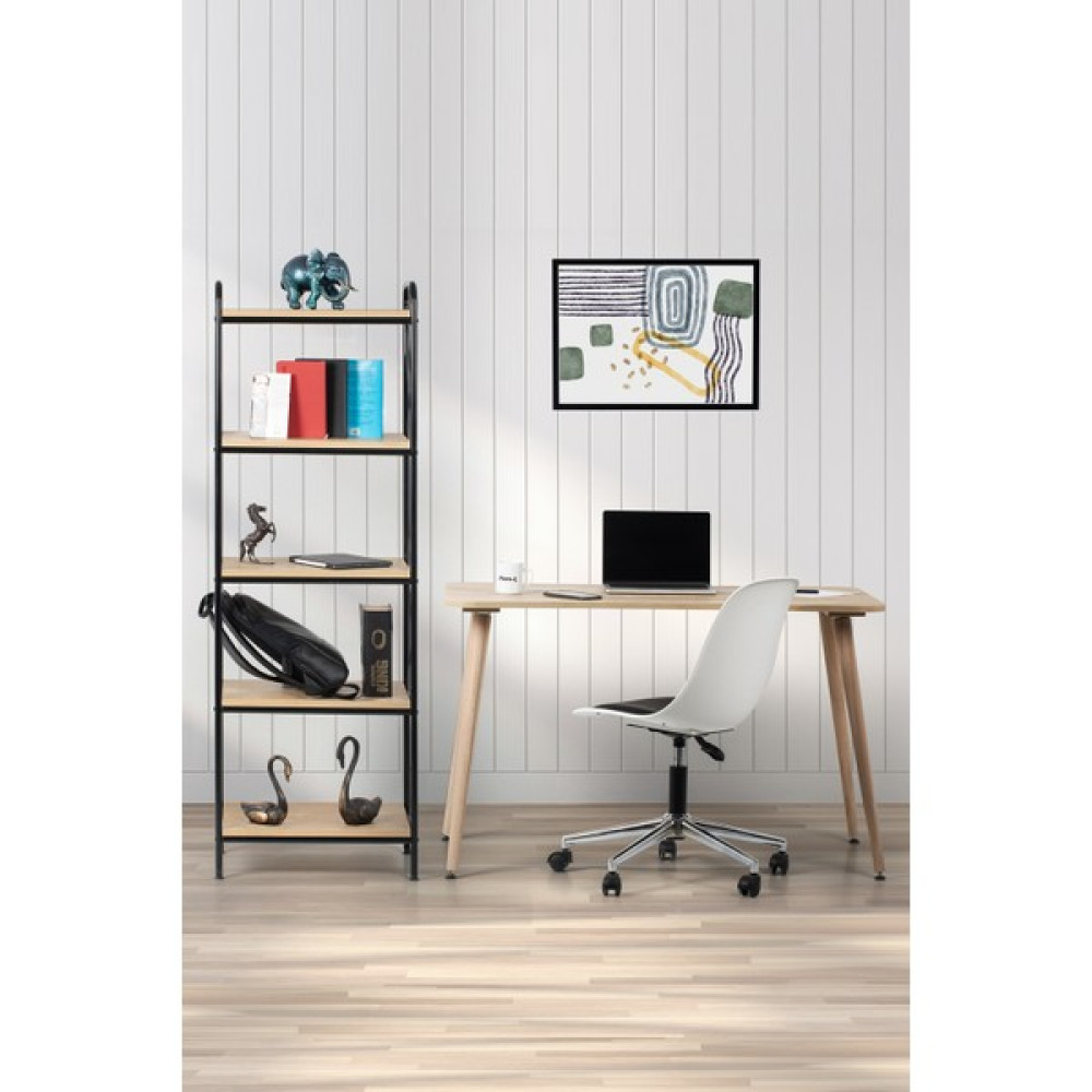 Flora Design Flora Max Alfa 120 (Meşe) / Çalışma Masa Takımı / Bilgisayar Masası + Çalışma Koltuğu + Kitaplık - 120x65 - Meşe Çalışma Masası Fiyatı