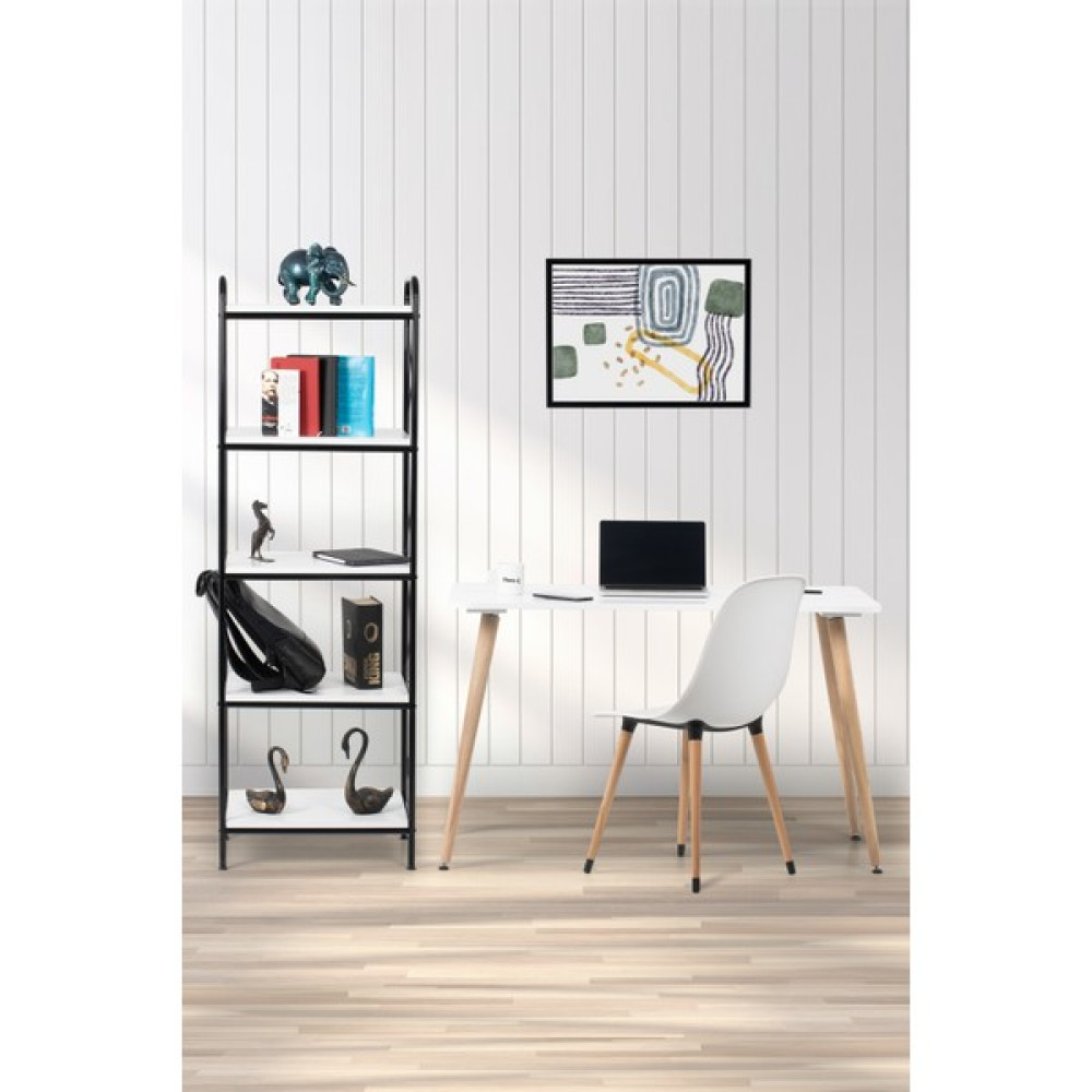 Flora Design Flora Max Alfa Axen 120 (Beyaz) / Çalışma Masa Takımı / Masa + Çalışma Sandalyesi + Kitaplık - 120x65 - Beyaz Çalışma Masası Fiyatı